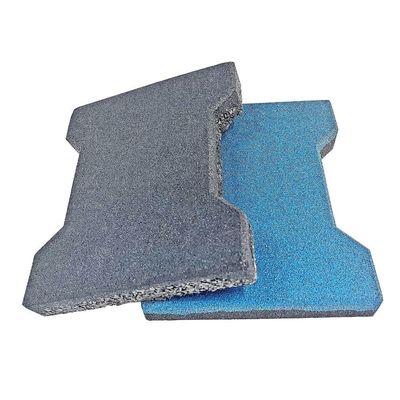 Guter Preis Graue Gummifußbodenfliesen 200*140mm / 180mm*140mm Hundebein Gummifliesen Online