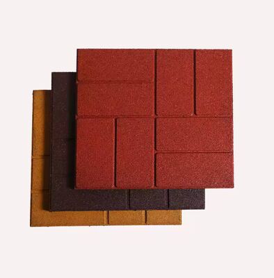 Good price Factory Direct Non-Slip Permeable Rubber Floor Tiles High Density Recycled Rubber Bricks Outdoor Rubber Flooring Pavers online