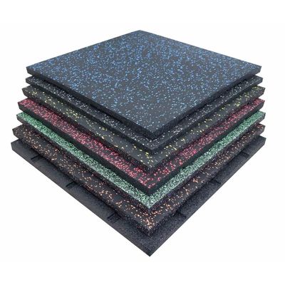 Good price Blue Rubber Gym Flooring Tiles 500x500mm 1000x1000mm EPDM Rubber Tiles online