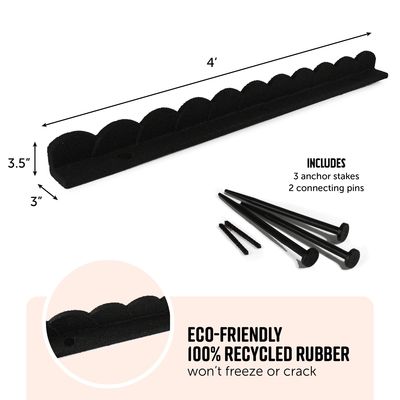 Good price Black Rubber Border Edging 1000*120mm Rubberific Landscape Edging Customized online