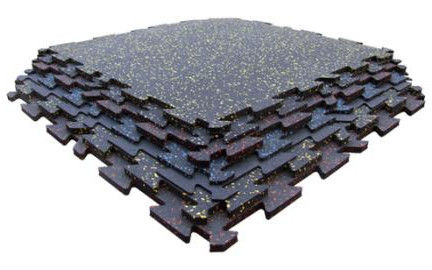 Good price Blue Interlocking Rubber Mat Anti Slip Gym Interlocking Rubber Flooring 500*500mm online