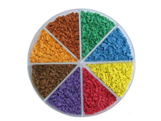 Good price Blue / Purple Coloured EPDM Granules 2mm - 5mm Rubber Crumb For Playgrounds online