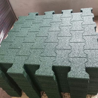 Good price Green Dog Bone Shaped Mat Anti Slip Recycled Rubber Tiles Outdoor Lightweight online