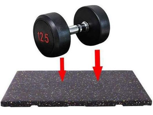 Good price Black Gym Flooring Tiles 25mm Rubber Gym Flooring Sound Insulation online