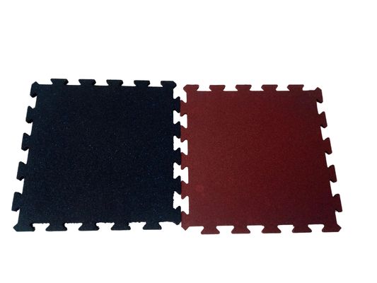 quality Anti Slip Sports Flooring Interlocking Tiles Non Toxic Interlocking Fitness Tiles Black factory
