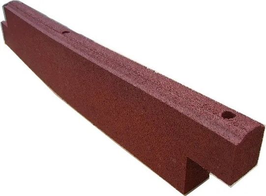 Good price 1220*100*76mm Flexible Rubber Edging Black / Red Recycled Rubber Lawn Edging online